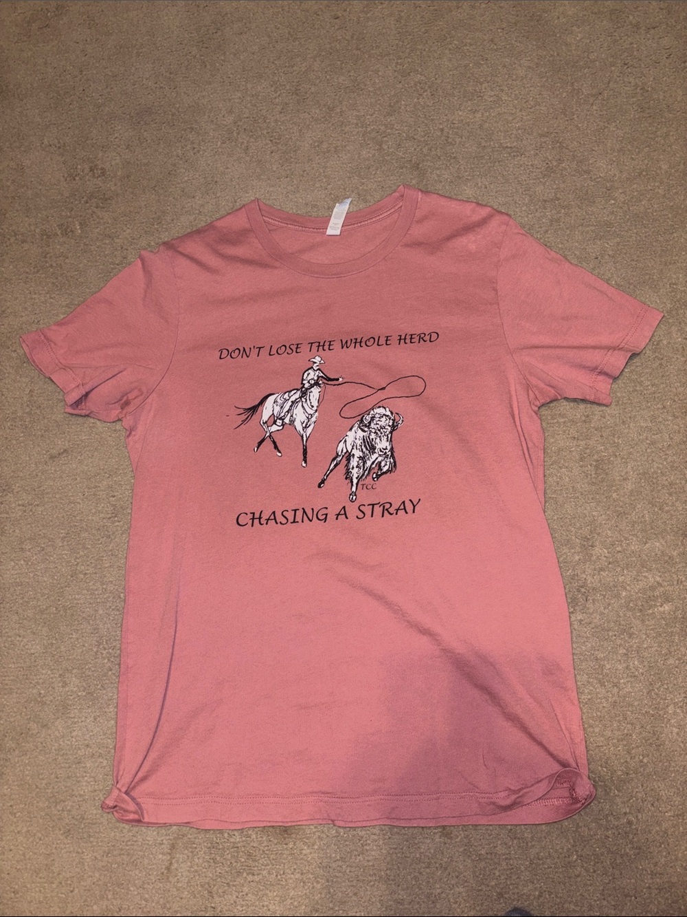 Bella Canvas Dusty Rose Graphic Tee - Western Lasso Design